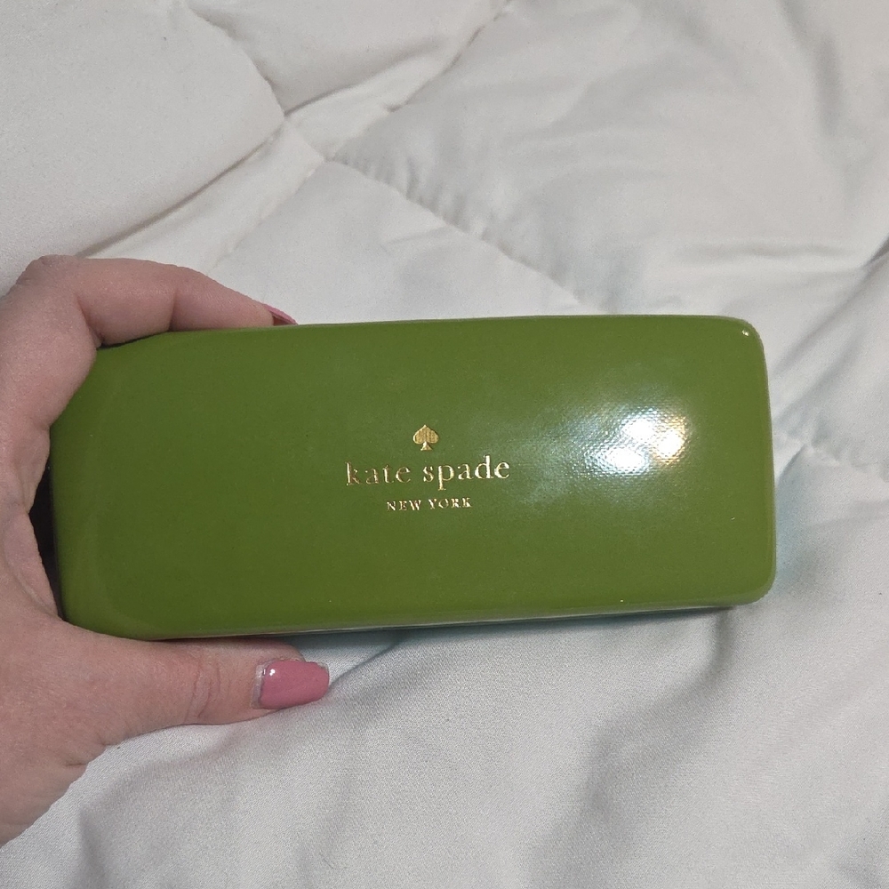 Kate Spade Olive Green Eyeglass Case And Sunglasses